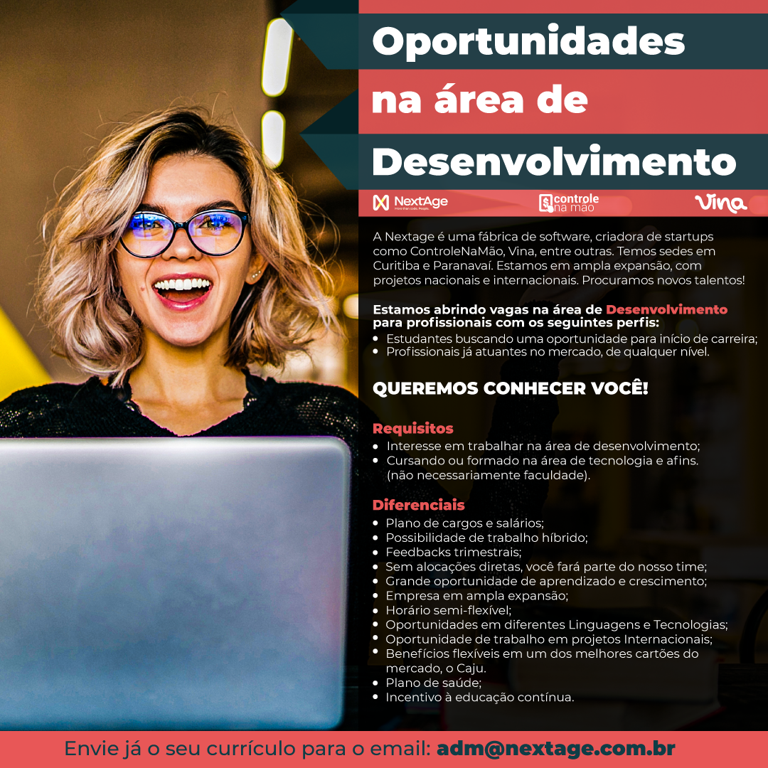 Oportunidade desenvolvimento nextage